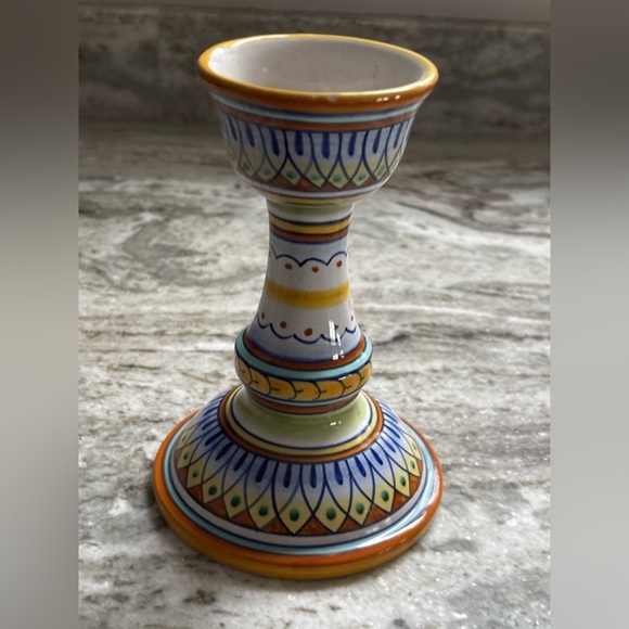 Deruta Other - Deruta Dec A Mano Ceramic Candlestick Made in Italy